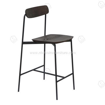 Imported ash wood black matte frame Sia stool